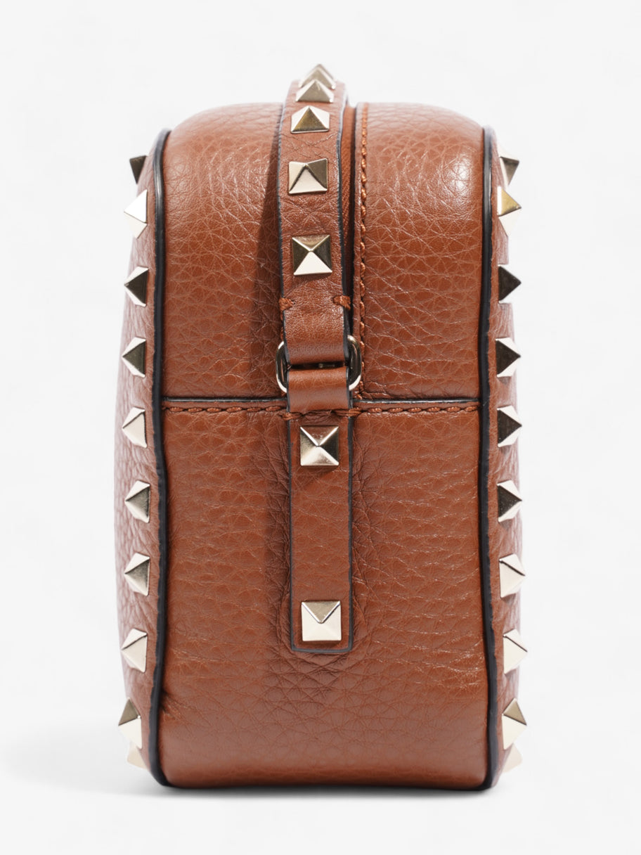 Valentino Rockstud Camera Bag Brown Calfskin Leather Image 3