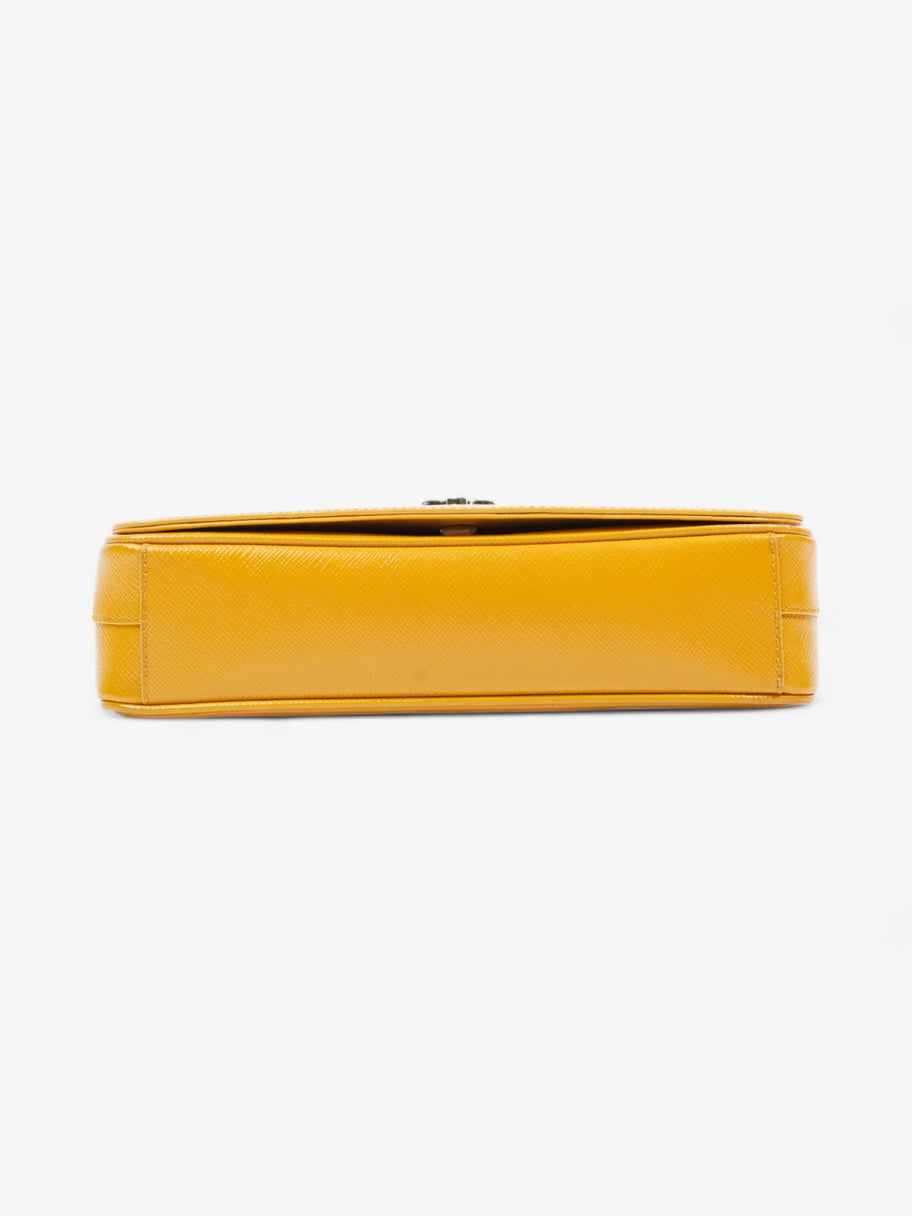 Prada Crossbody Bag Mustard Saffiano Leather Mini Image 6