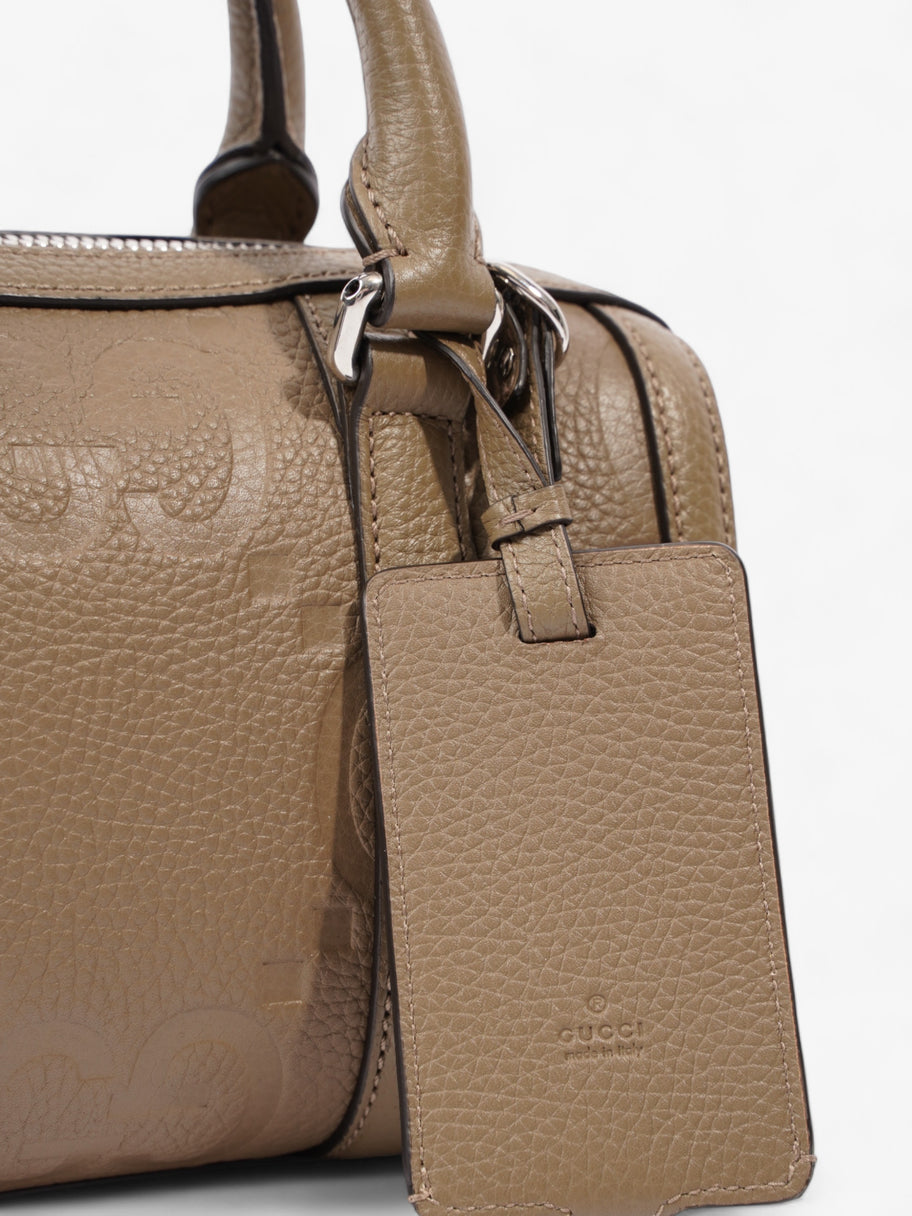 Jumbo GG Mini Duffle Beige Embossed Leather Image 8