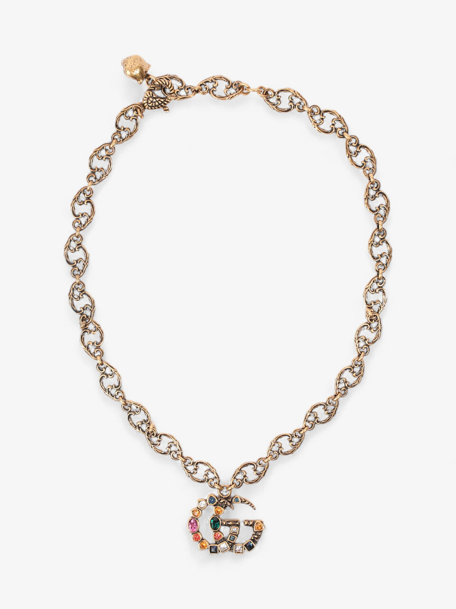 Gucci GG Drop Necklace Aged Gold / Multicoloured Base Metal Image 1