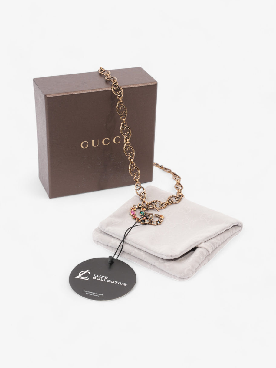 Gucci GG Drop Necklace Aged Gold / Multicoloured Base Metal Image 5