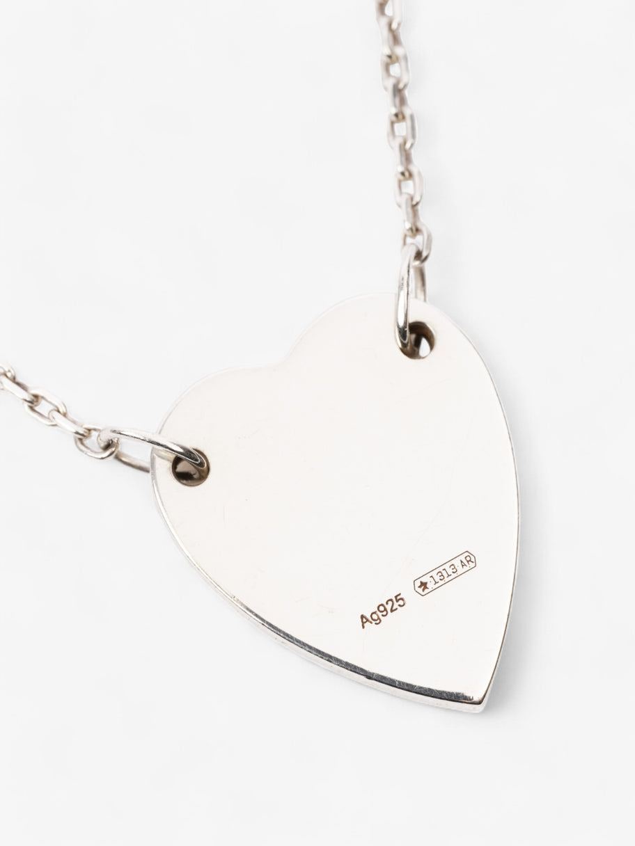 Gucci Trademark Heart Necklace Silver Silver Sterling Image 3