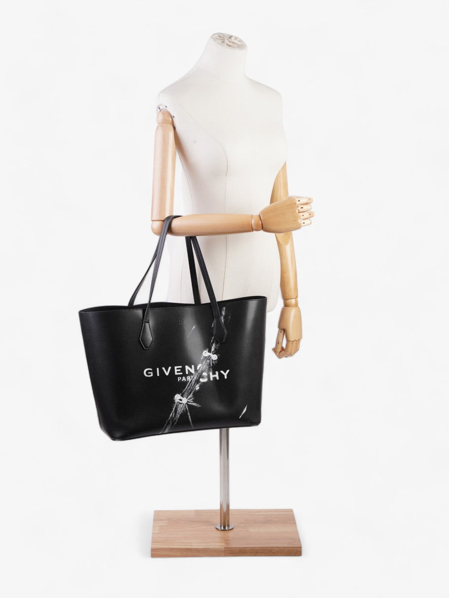 Givenchy Wing Logo Shopper Black / White Calfskin Leather Image 2