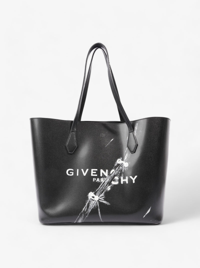  Givenchy Wing Logo Shopper Black / White Calfskin Leather