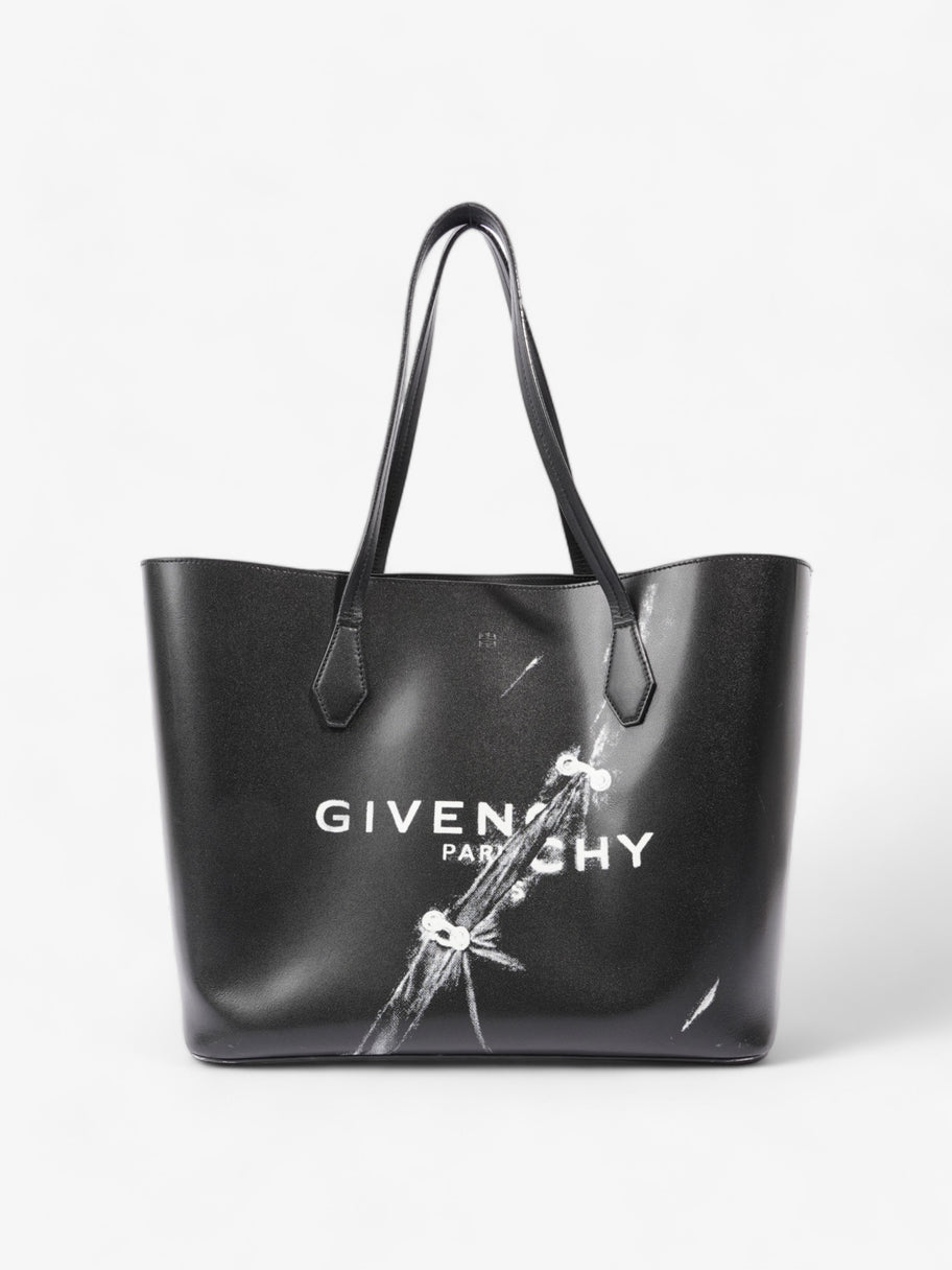 Givenchy Wing Logo Shopper Black / White Calfskin Leather Image 1