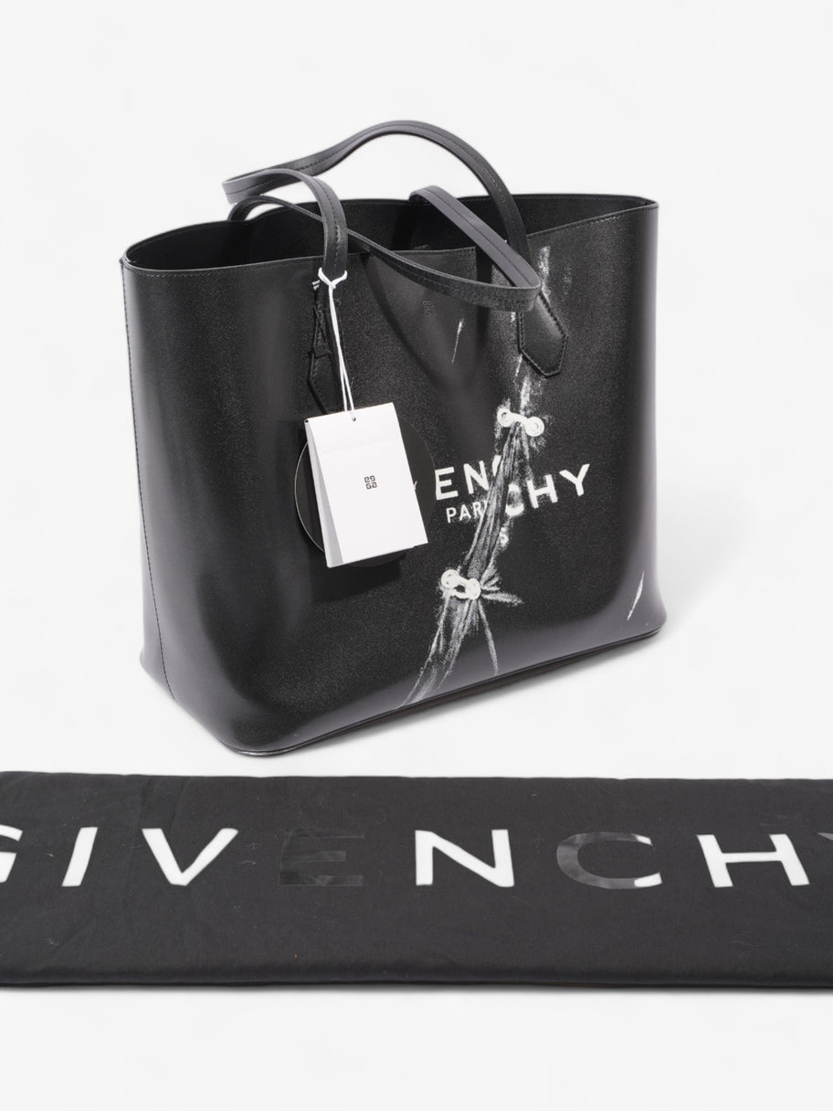 Givenchy Wing Logo Shopper Black / White Calfskin Leather Image 11