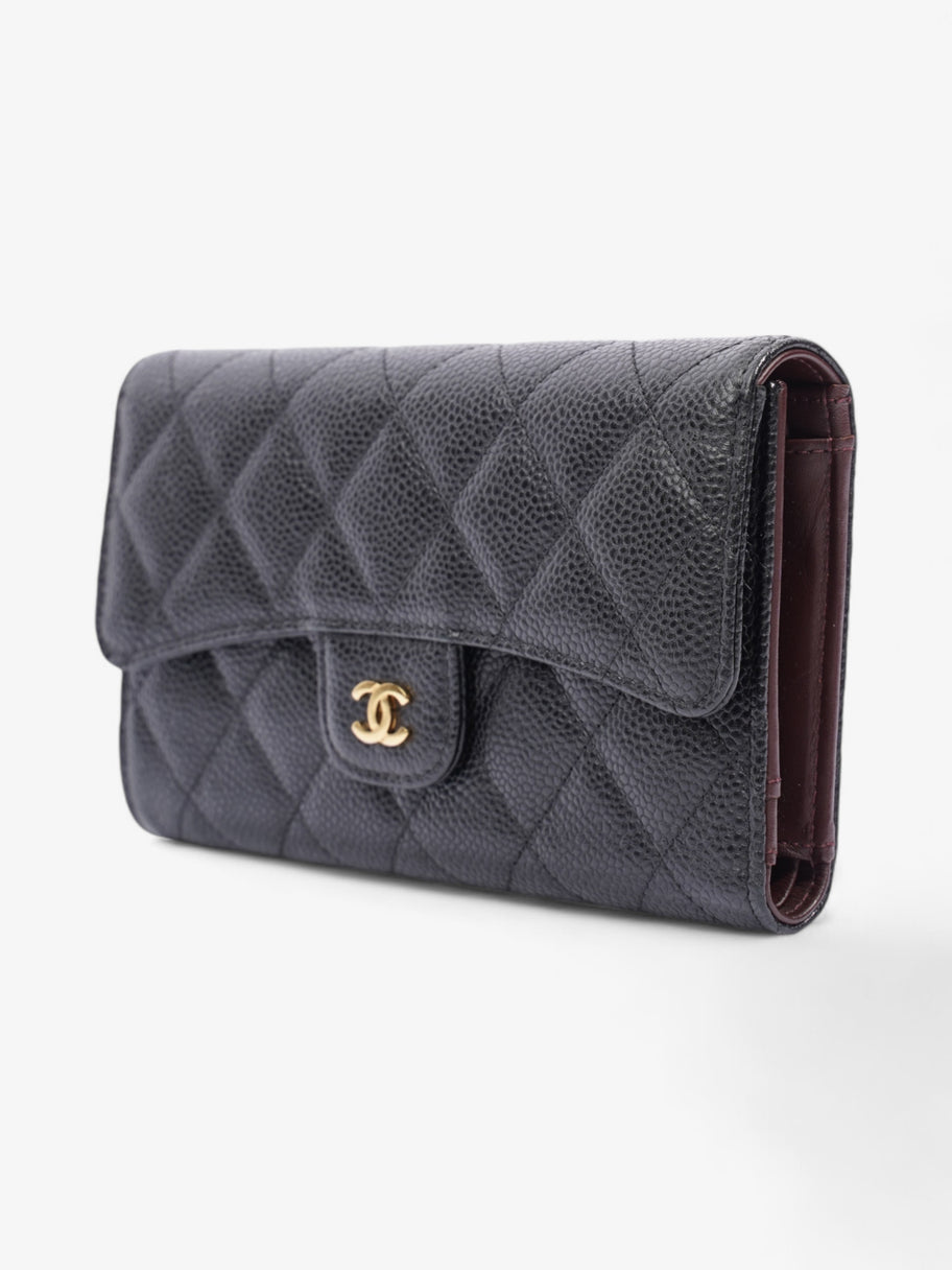 Chanel CC Flap Continental Wallet Black / Gold Caviar Leather Image 2