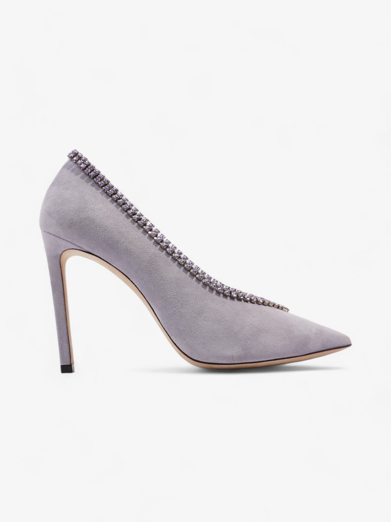  Jimmy Choo Lilian 100mm Purple Suede EU 38 UK 5