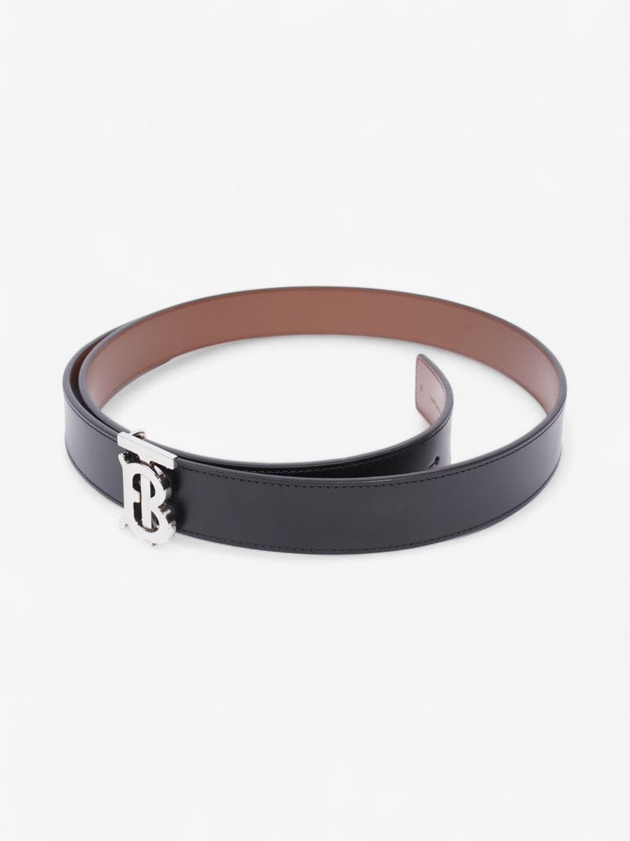 Burberry TB Reversible Belt Black / Silver / Brown Leather Small - 107cm Image 3