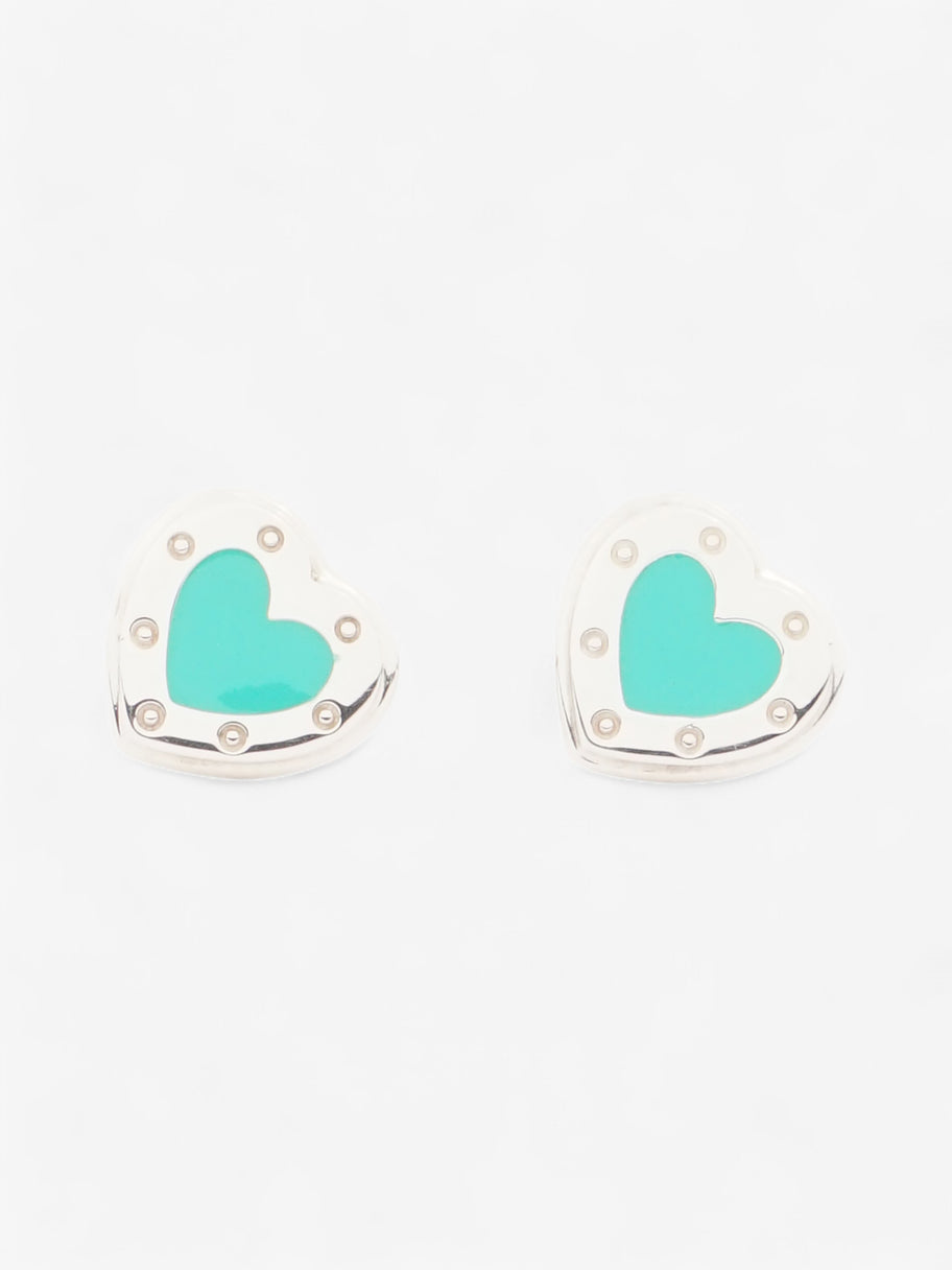 Tiffany and Co Return To Tiffany Love Heart Earrings Tiffany Blue / Silver Silver Sterling Image 1