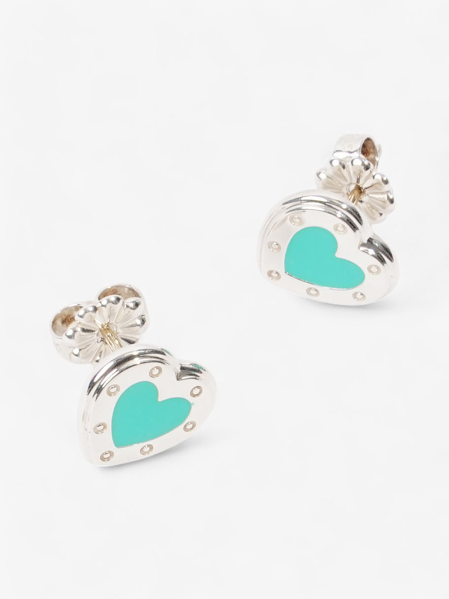 Tiffany and Co Return To Tiffany Love Heart Earrings Tiffany Blue / Silver Silver Sterling Image 4