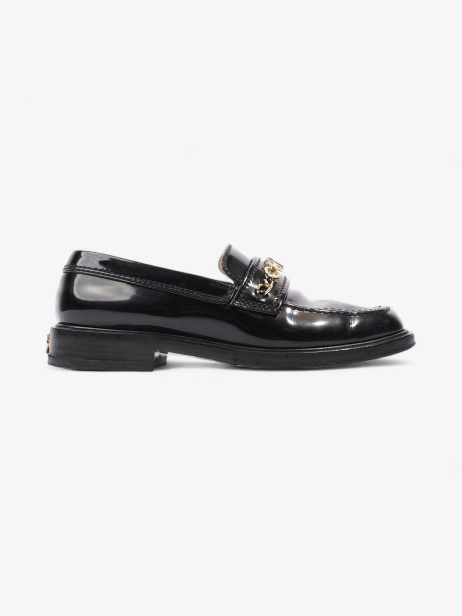 Chanel Chain Logo Loafers Black / Gold Leather EU 37 UK 4 Image 1