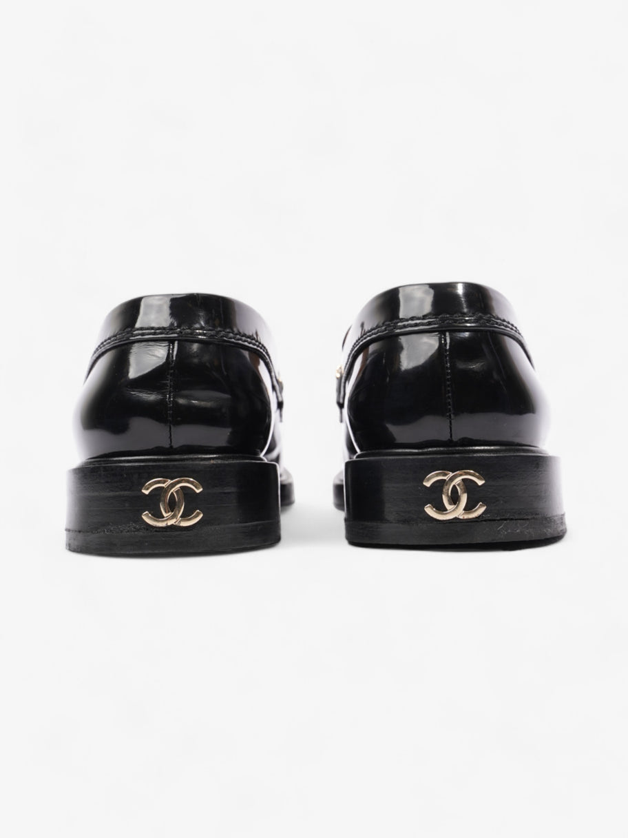 Chanel Chain Logo Loafers Black / Gold Leather EU 37 UK 4 Image 6