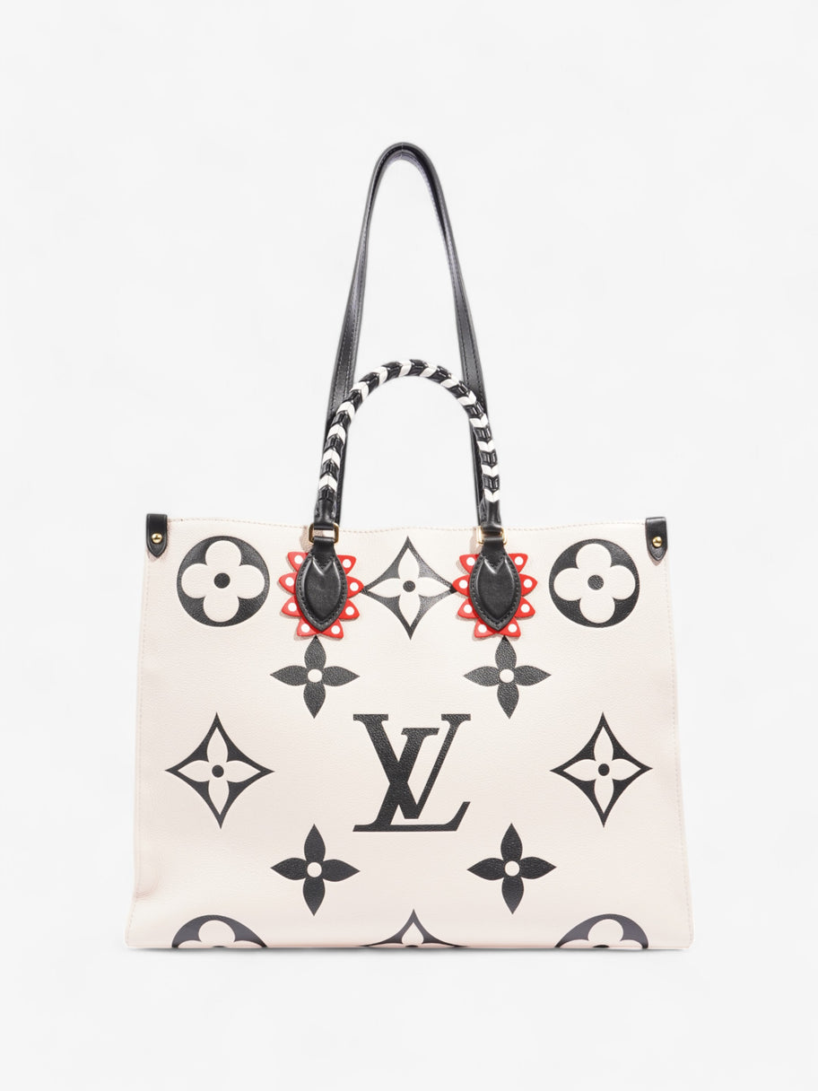 Louis Vuitton On the Go Cream / Black / Red Empreinte Leather GM Image 1