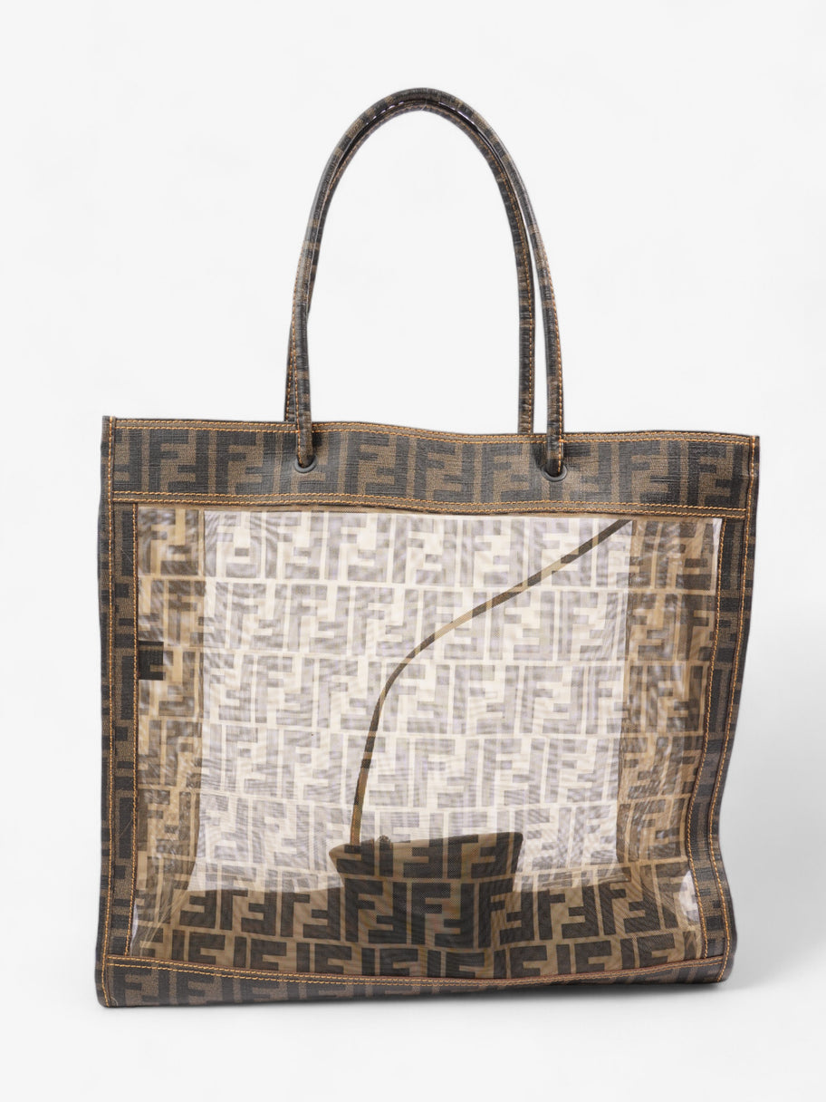 Fendi Zucca Mesh Tote Brown Mesh Luxe Collective