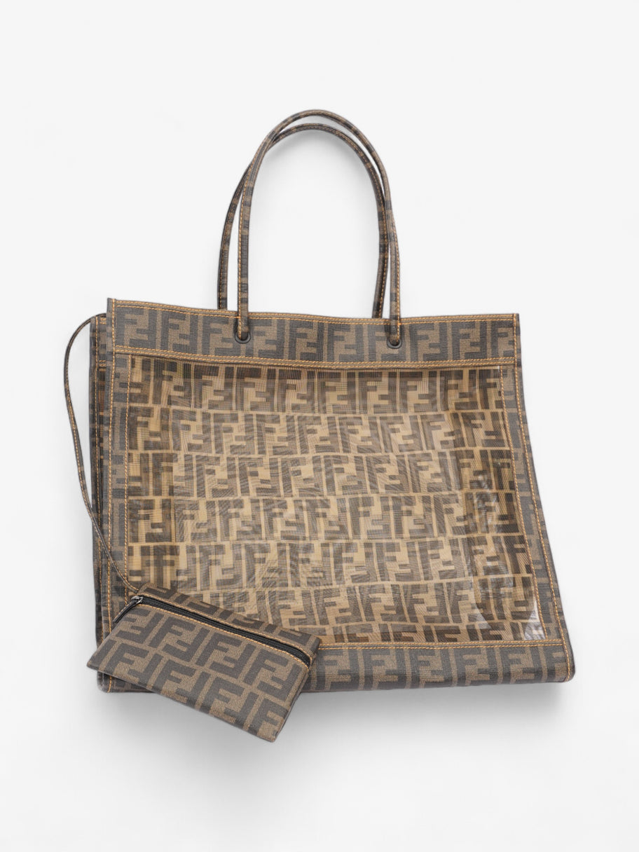 Fendi Zucca Mesh Tote Brown  Mesh Image 9