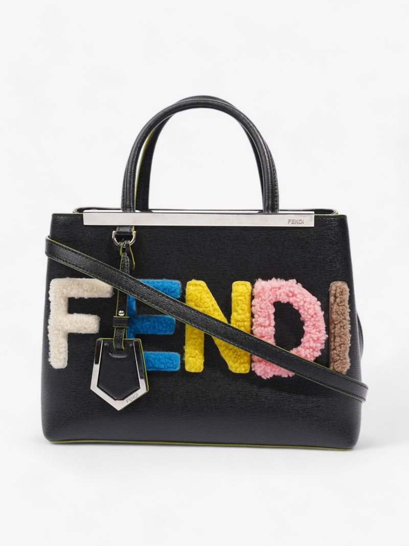  Fendi 2Jours Logo Bag Black / Multicoloured Leather Petite