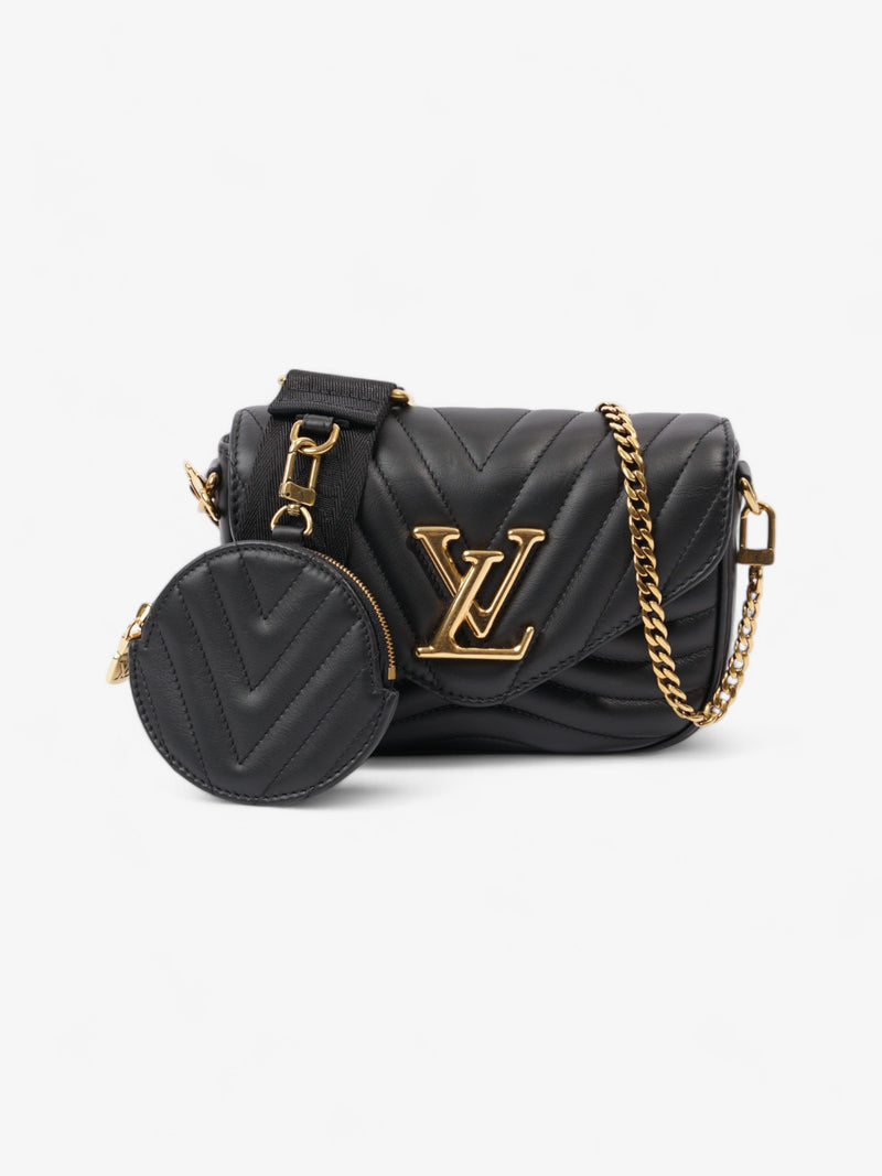  Louis Vuitton New Wave Multi-Pochette Black Calfskin Leather