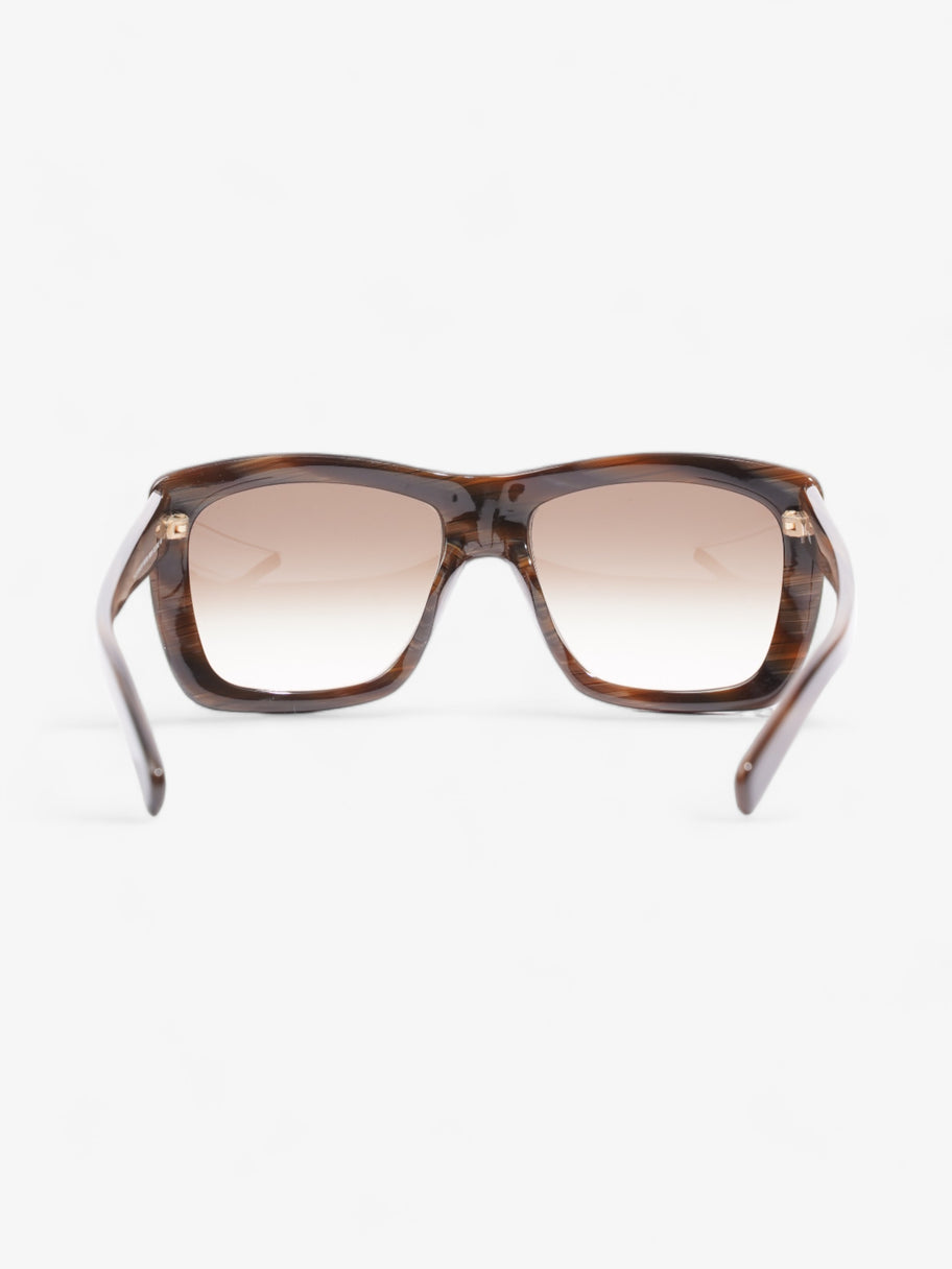 Givenchy Rectangle-Frame Sunglasses Brown Acetate 140mm Image 3