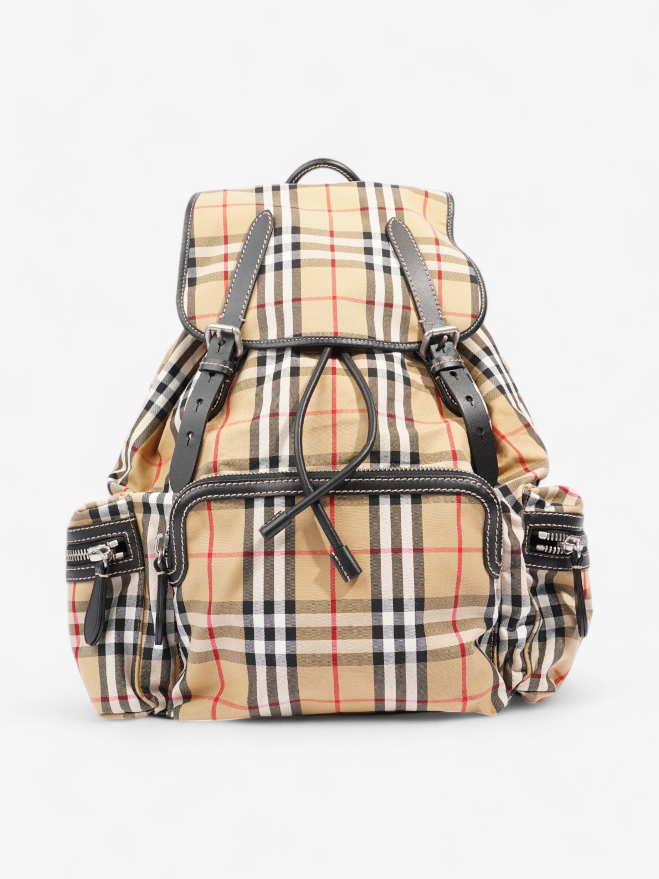 Burberry Check Backpack House Check Cotton Large Luxe Collective