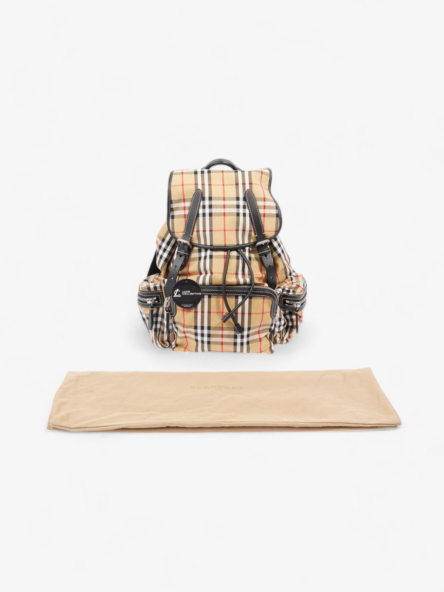 Burberry Check Backpack House Check Cotton Large Luxe Collective