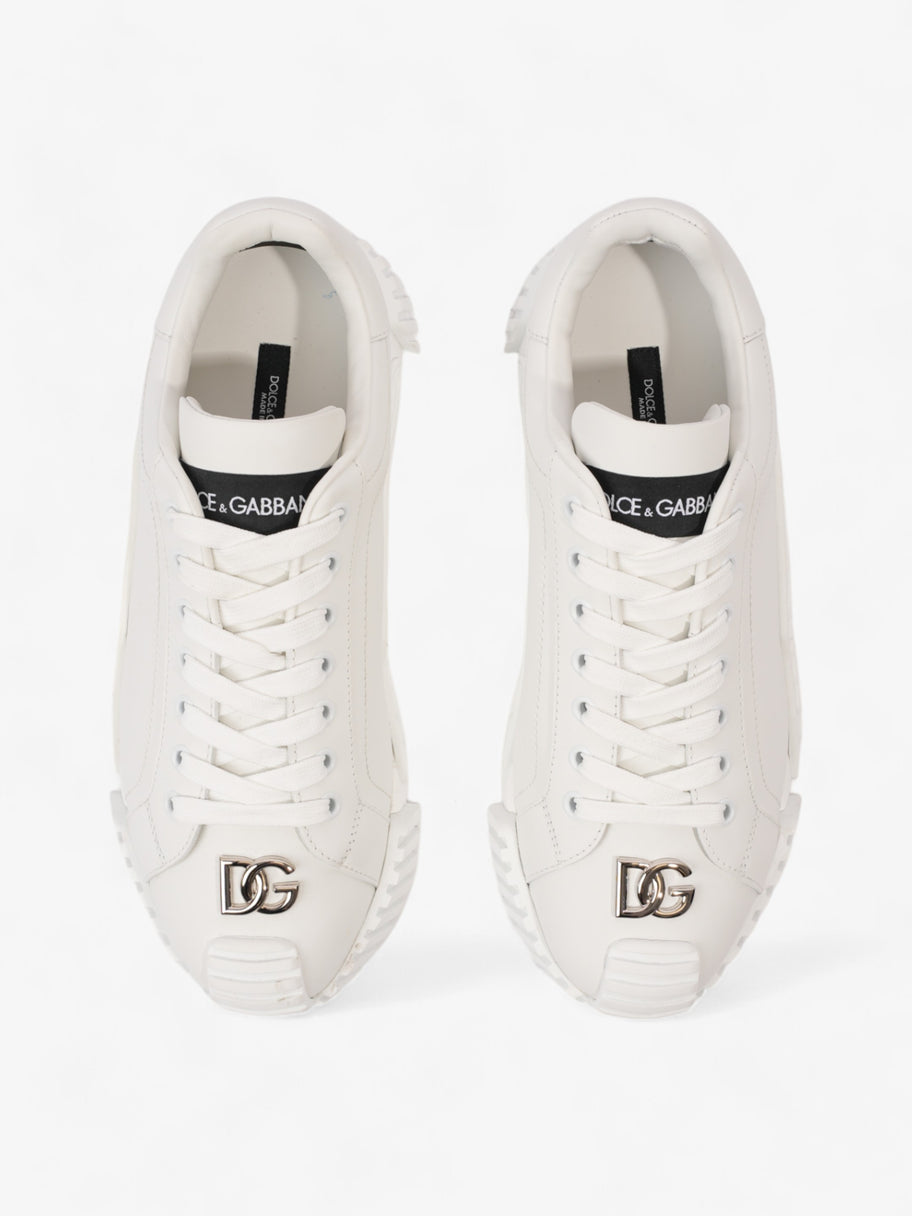 Dolce and Gabbana DG Toe Sneakers White / Silver Leather EU 39 UK 6 Image 8