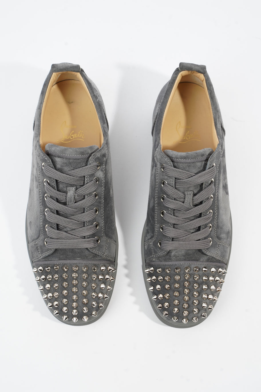 Christian Louboutin Louis Junior Spikes Grey Suede EU 42 UK 8 Image 8