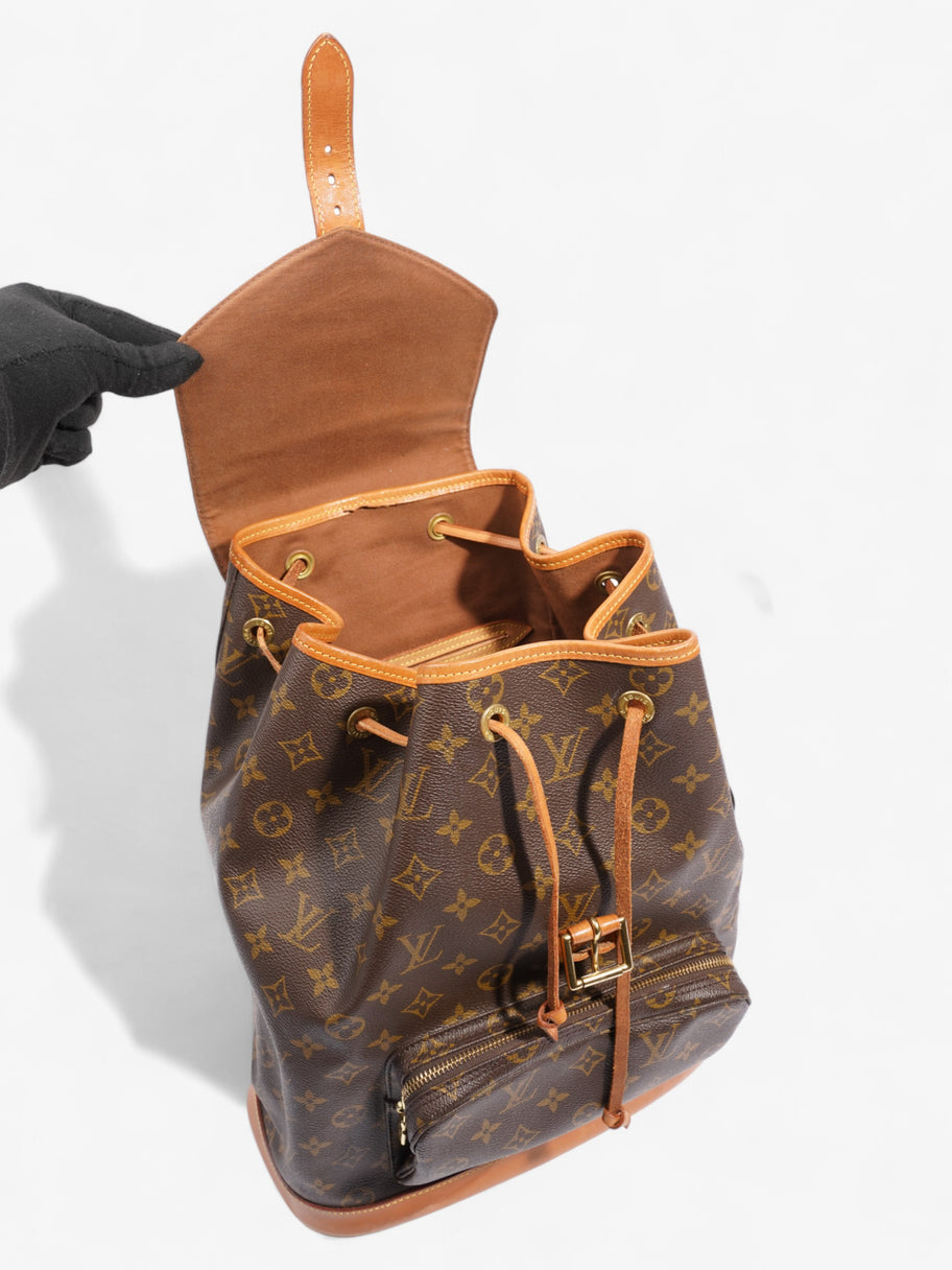 Louis Vuitton Montsouris Backpack Monogram / Beige Coated Canvas Image 7