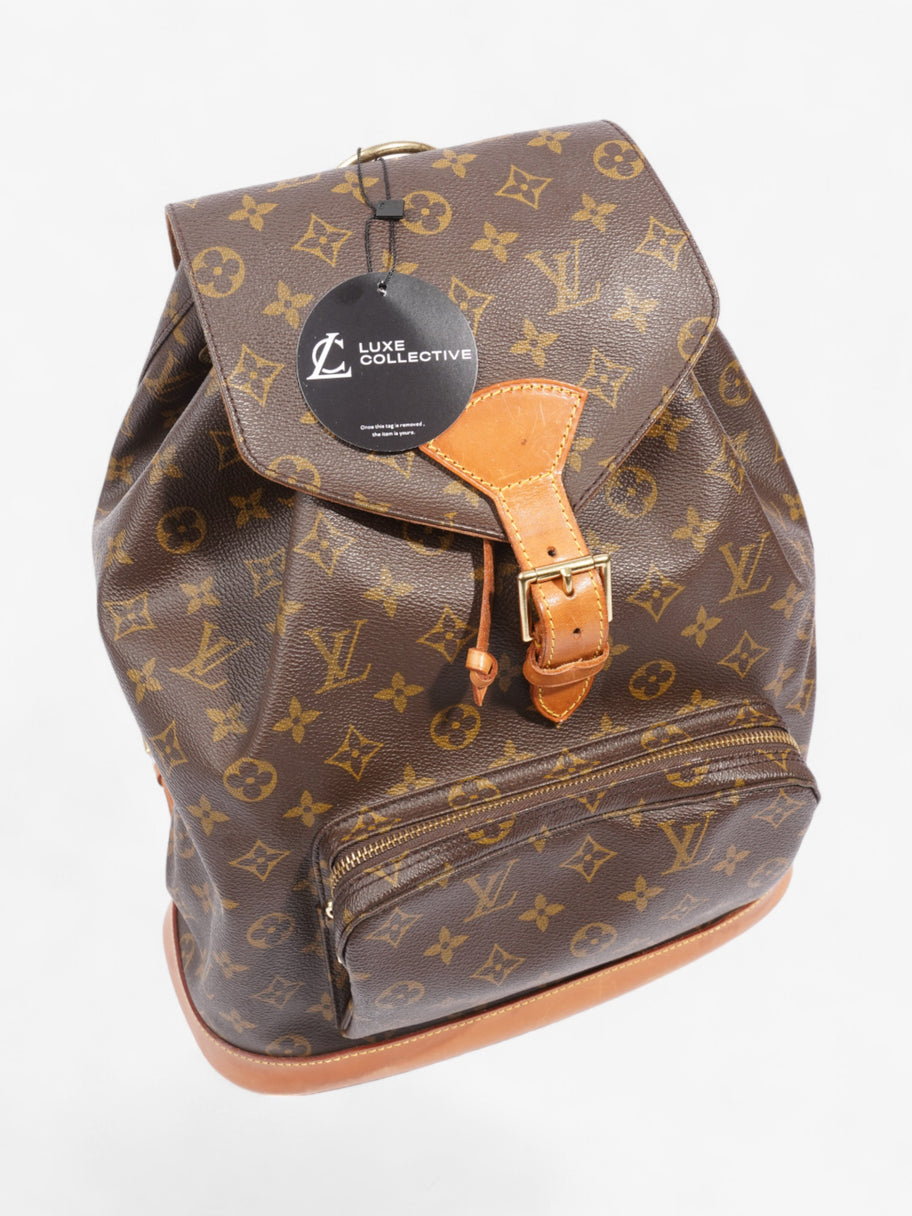 Louis Vuitton Montsouris Backpack Monogram / Beige Coated Canvas Image 9