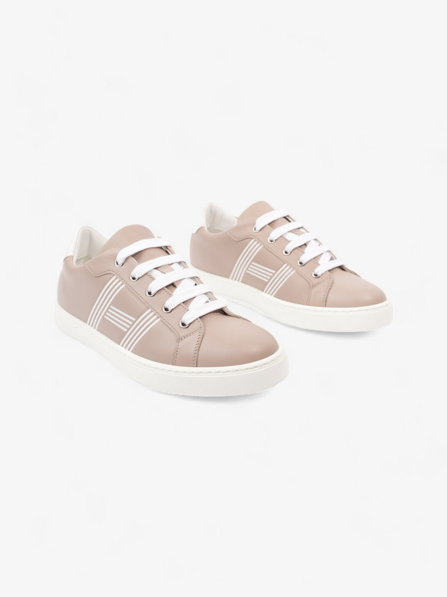 Hermes Avantage Sneakers Beige / White Leather EU 38 UK 5 Image 2