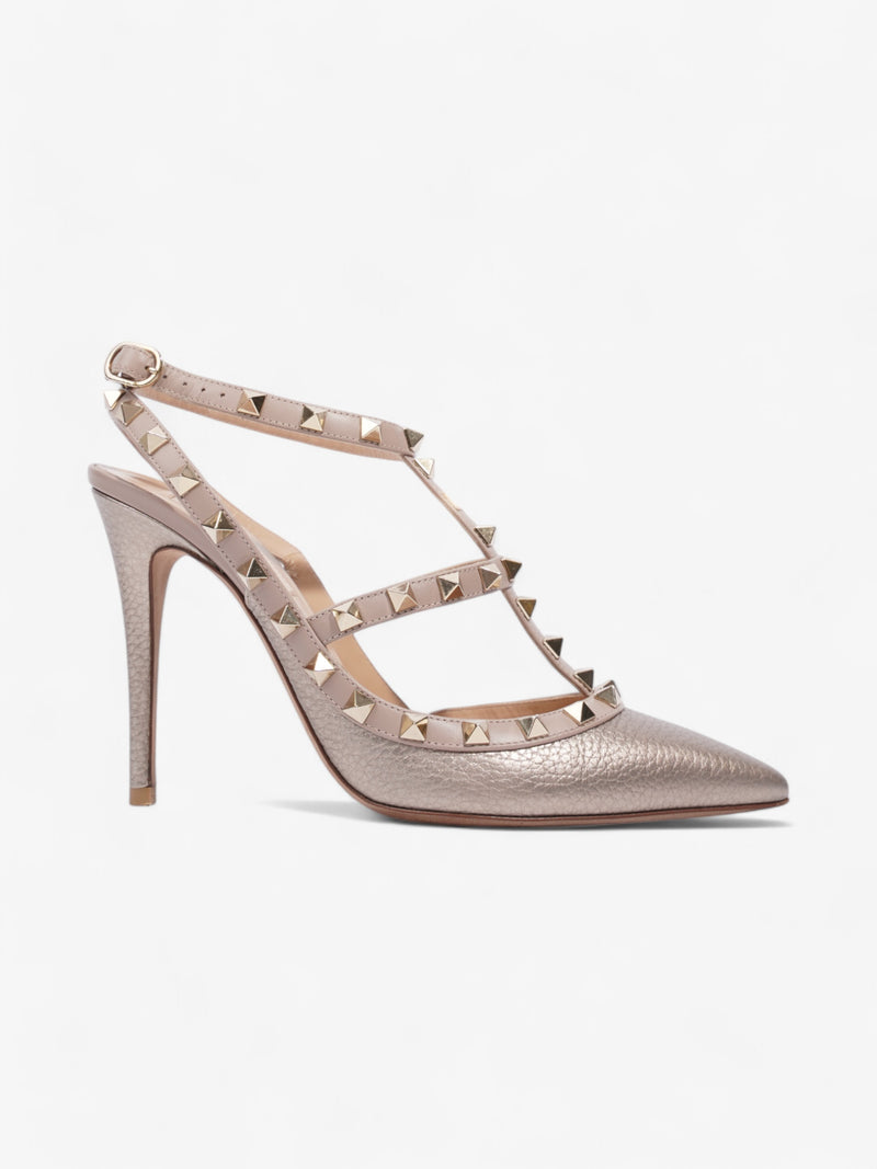  Valentino Rockstud Heels 100 Bronze / Nude Leather EU 38 UK 5