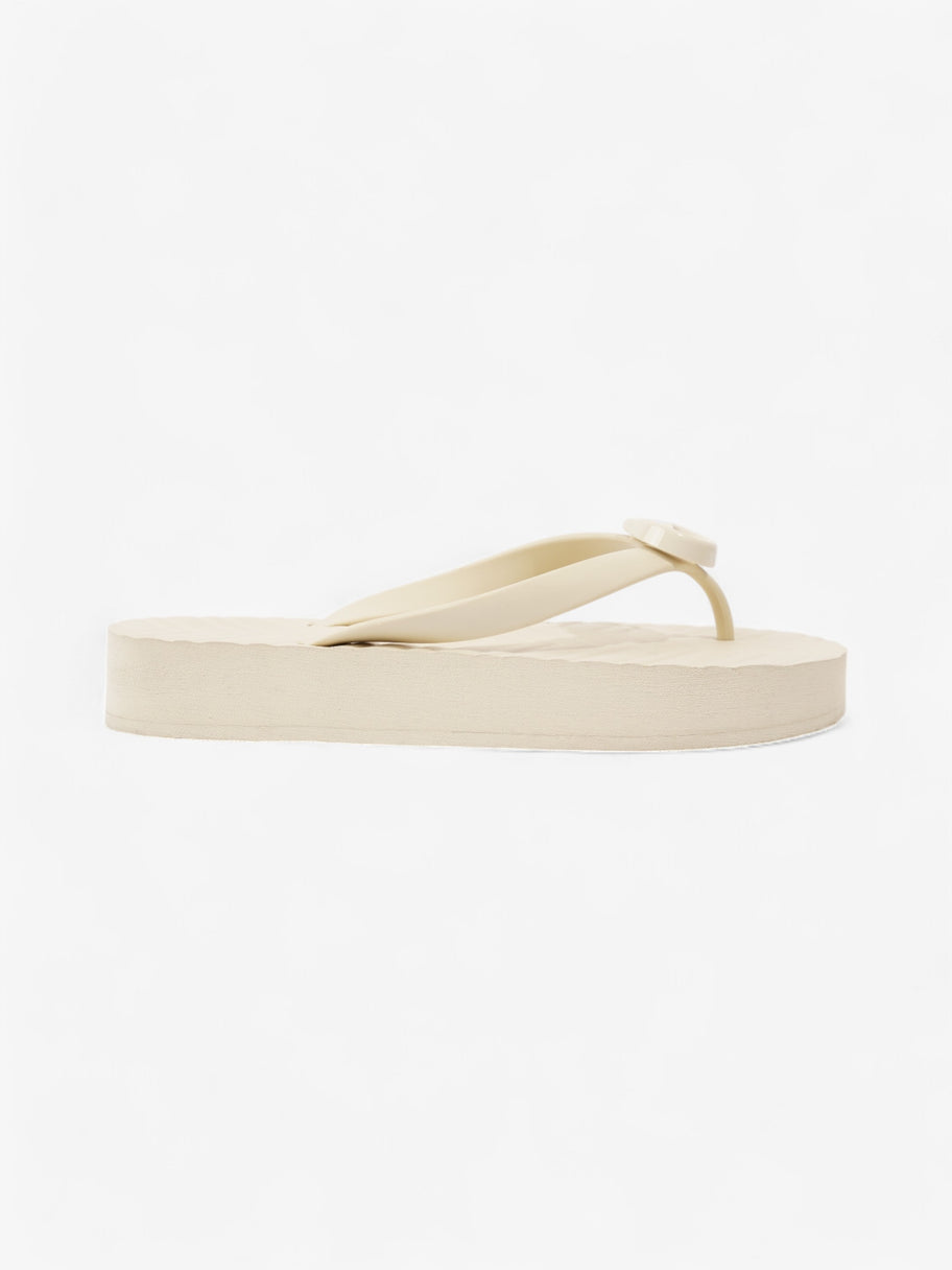 Gucci Double G Platform Sandal Cream Rubber EU 38 UK 5 Image 1