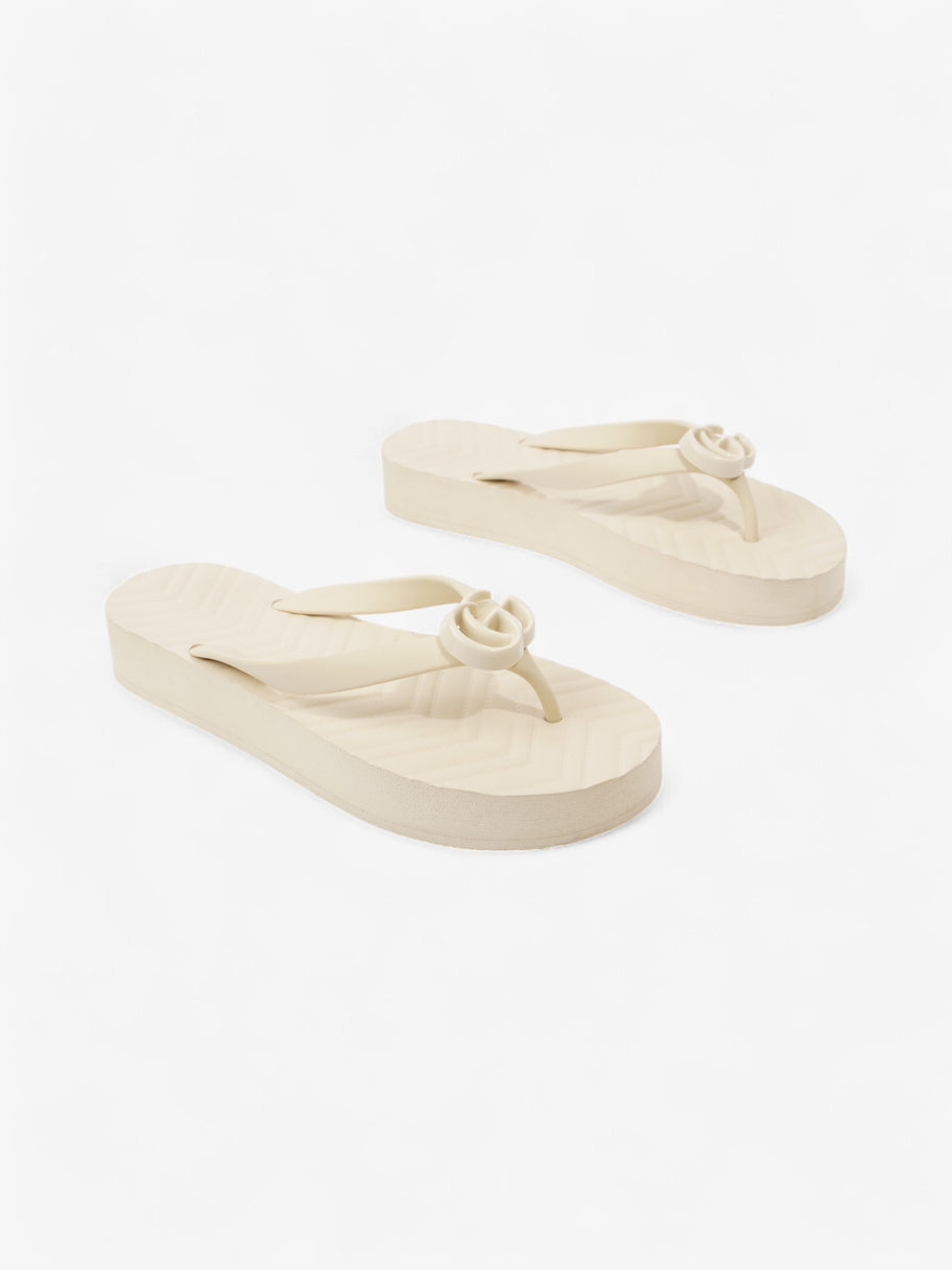 Gucci Double G Platform Sandal Cream Rubber EU 38 UK 5 Image 2