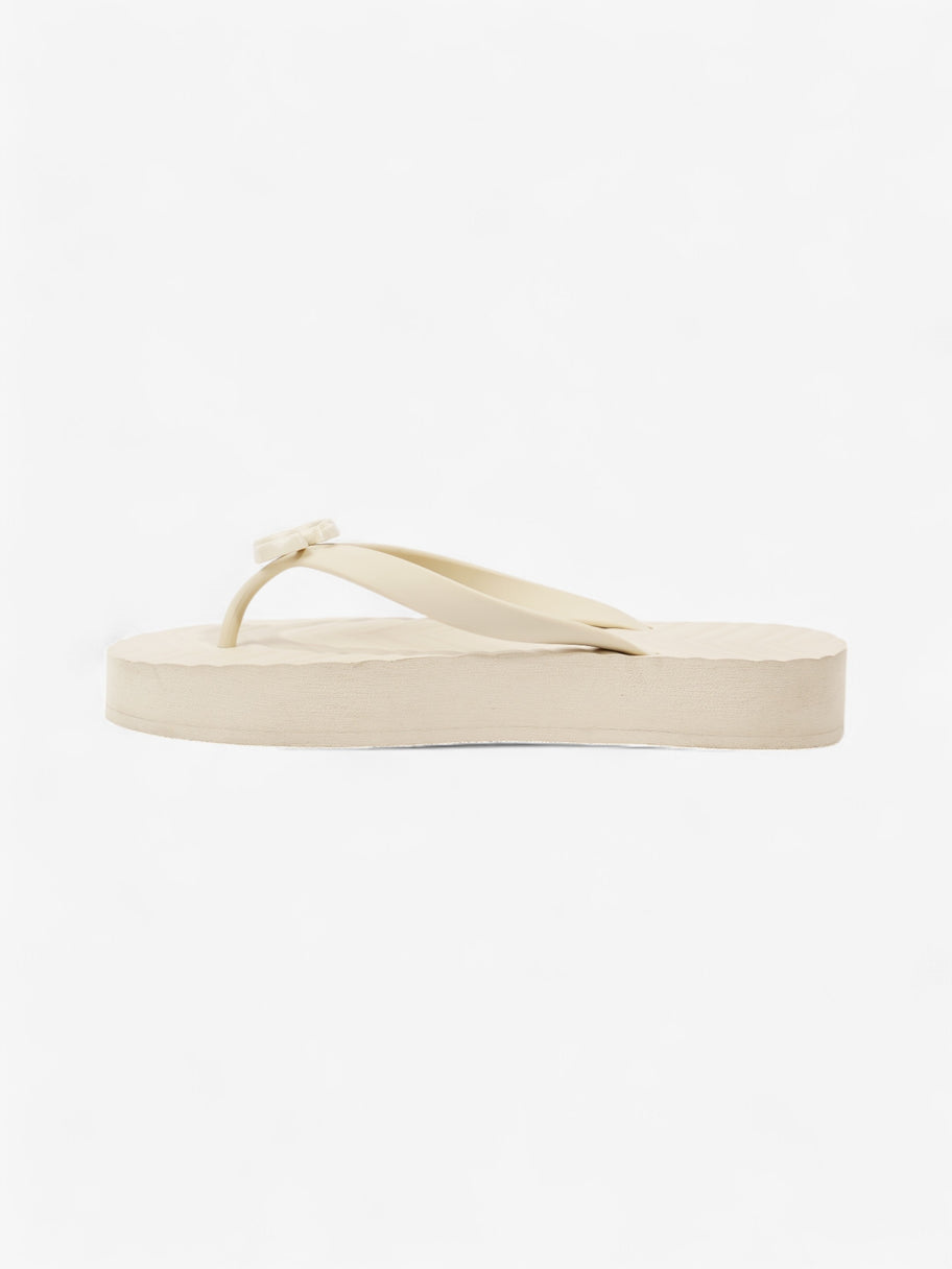 Gucci Double G Platform Sandal Cream Rubber EU 38 UK 5 Image 3