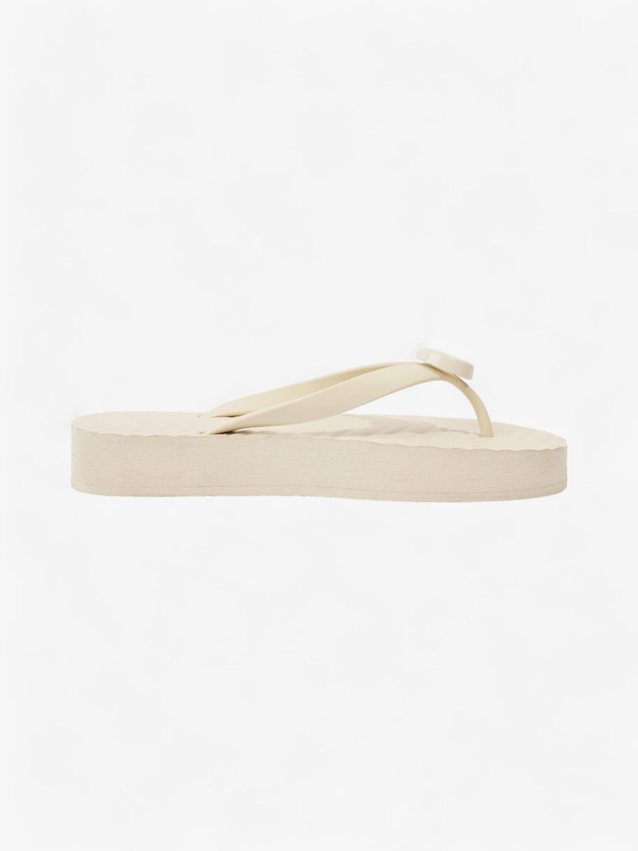 Gucci Double G Platform Sandal Cream Rubber EU 38 UK 5 Image 4