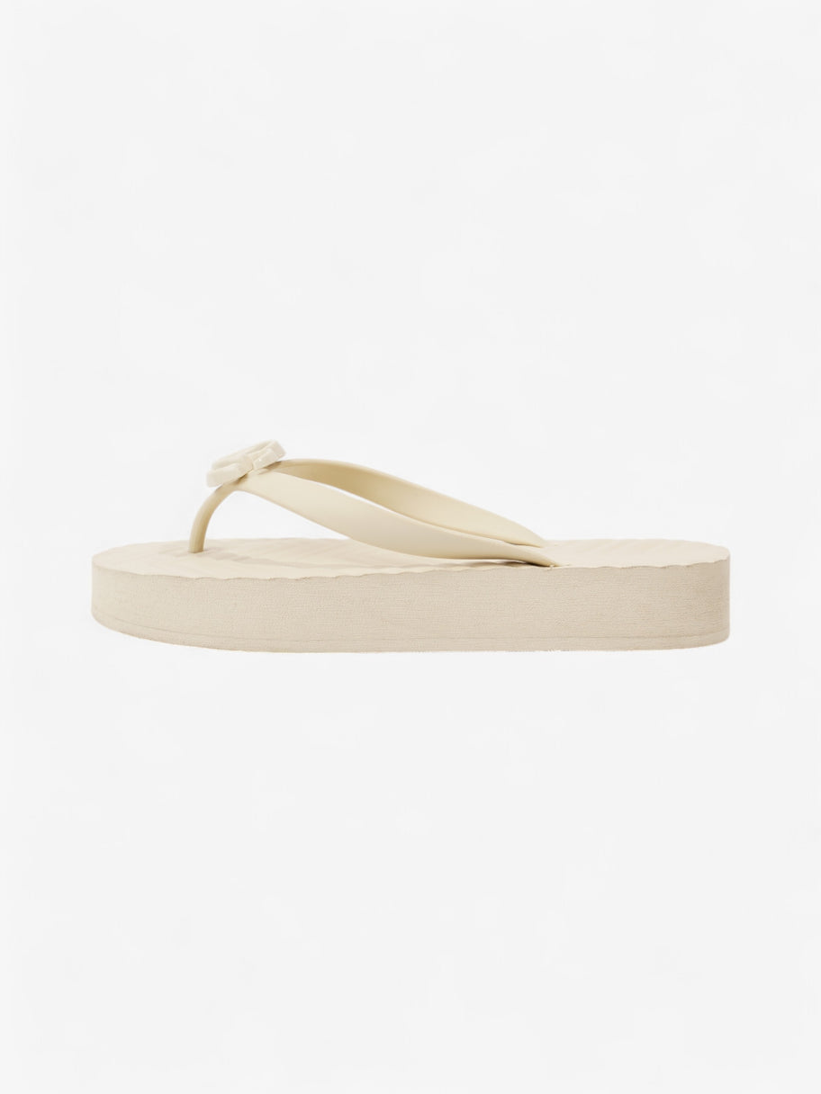 Gucci Double G Platform Sandal Cream Rubber EU 38 UK 5 Image 5