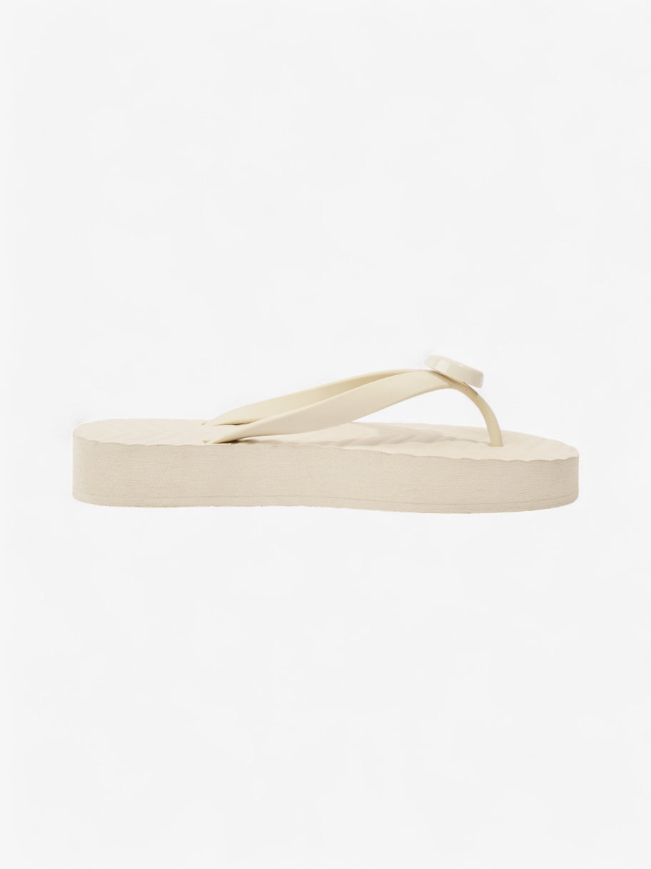 Gucci Double G Platform Sandal Cream Rubber EU 38 UK 5 Image 6