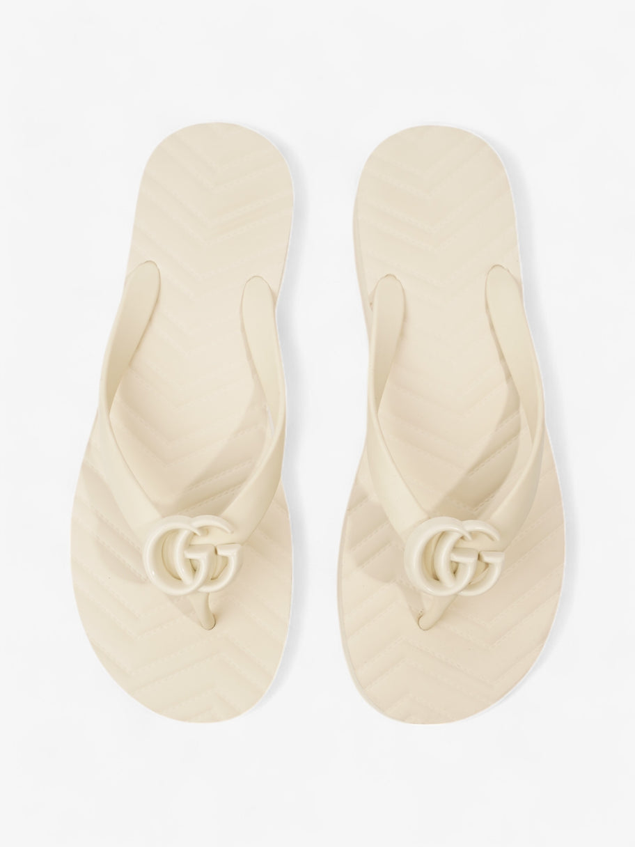 Gucci Double G Platform Sandal Cream Rubber EU 38 UK 5 Image 9