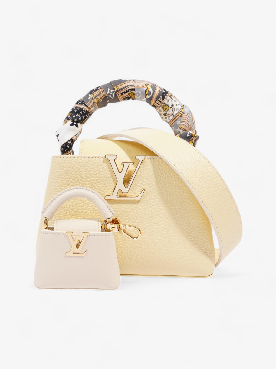 Louis Vuitton Capucines Butter Yellow / Cream Vachetta Leather Mini Image 1