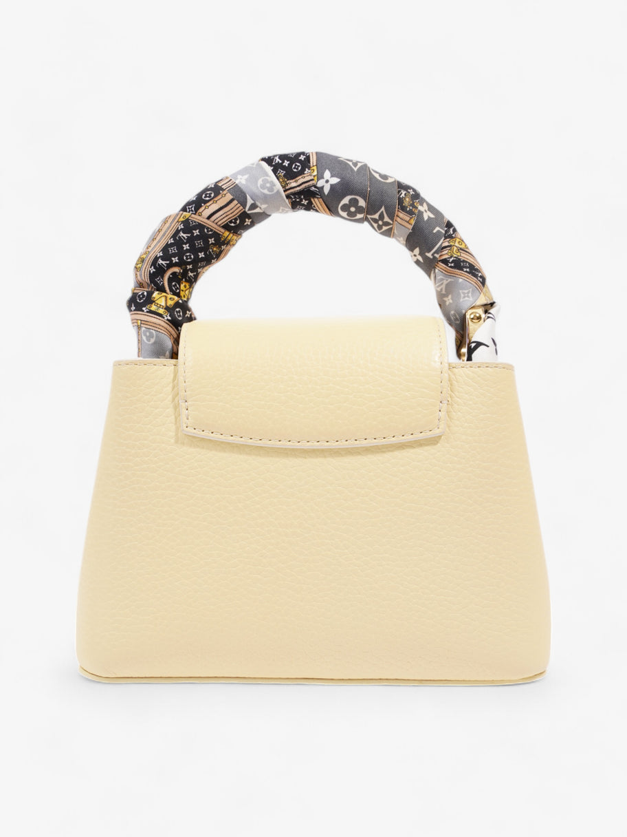 Louis Vuitton Capucines Butter Yellow / Cream Vachetta Leather Mini Image 4