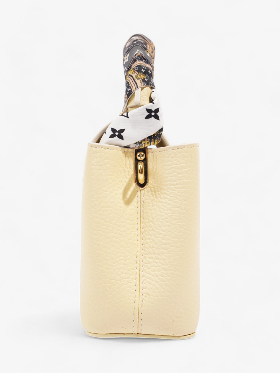 Louis Vuitton Capucines Butter Yellow / Cream Vachetta Leather Mini Image 5