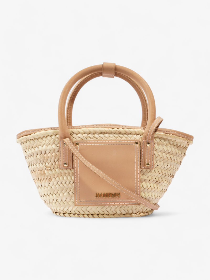  Jacquemus Le Panier Soli Tote Light Brown / Natural Raffia Petit