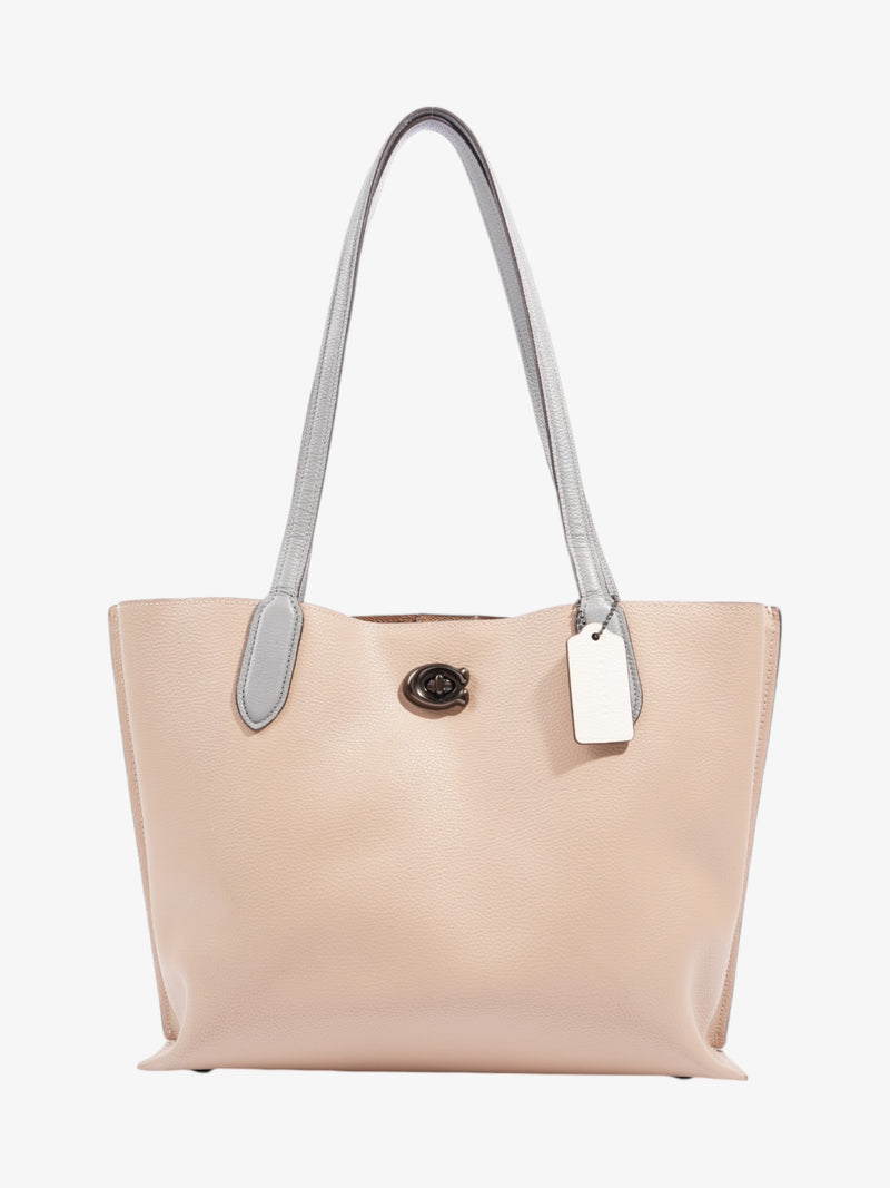  Coach Willow Tote Nude / Grey Leather