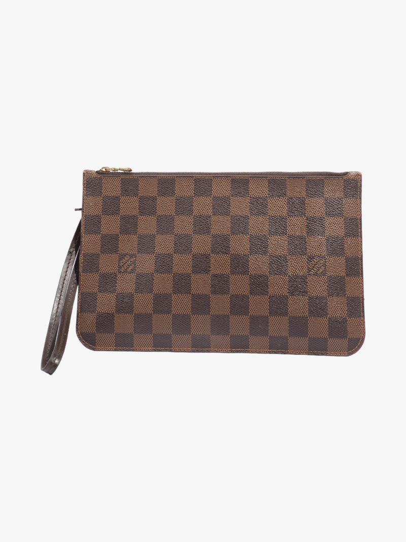  Louis Vuitton Neverful Pochette Damier Ebene Coated Canvas