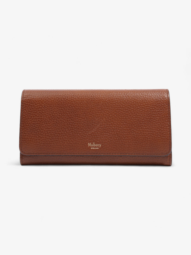  Mulberry Continental Wallet Brown Grained Leather