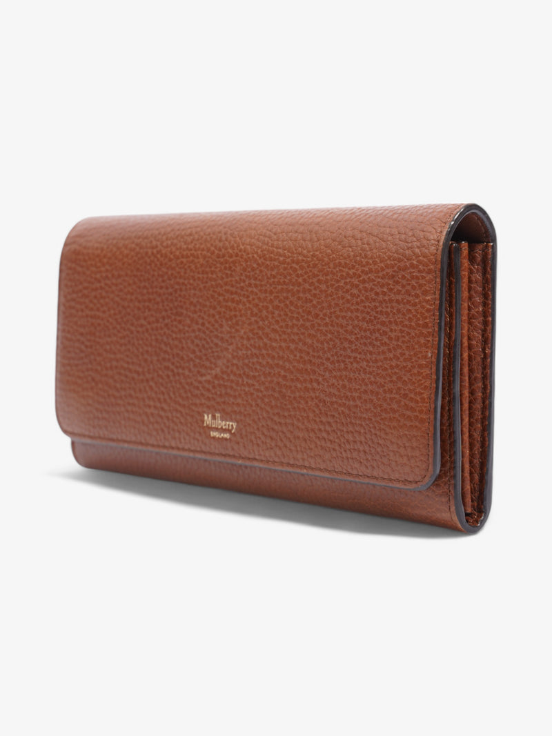  Mulberry Continental Wallet Brown Grained Leather