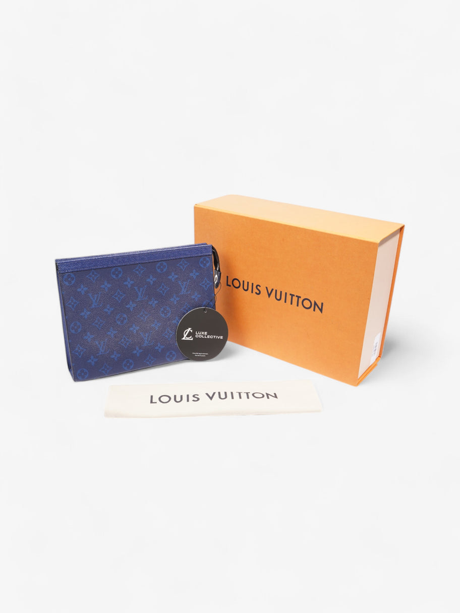 Louis Vuitton Pochette Voyage Monogram Taigarama / Blue Coated Canvas MM Image 7