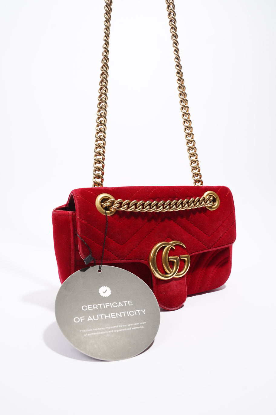 GG Marmont Bag Red Velvet Mini Image 10