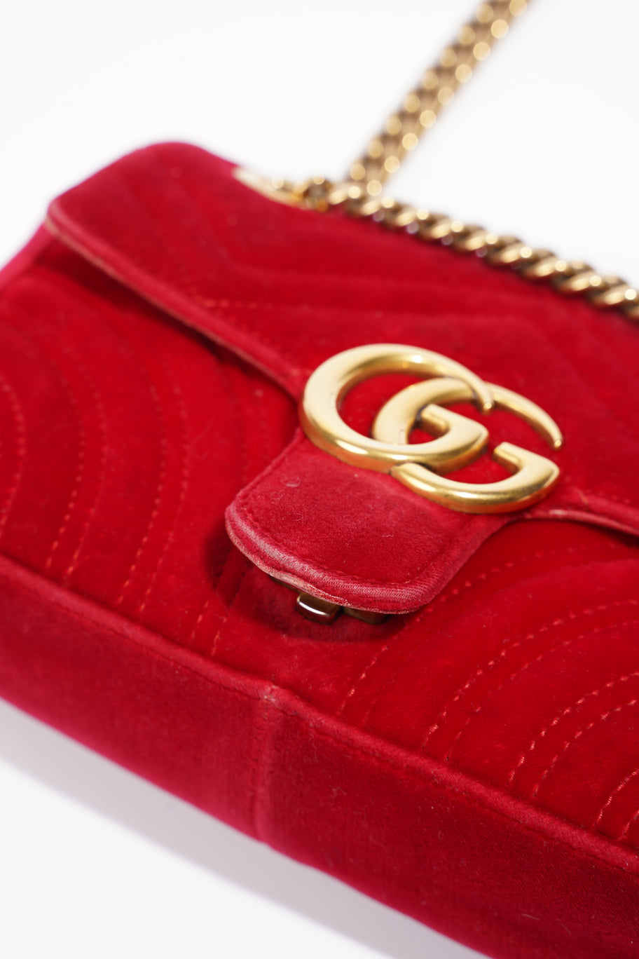 GG Marmont Bag Red Velvet Mini Image 12