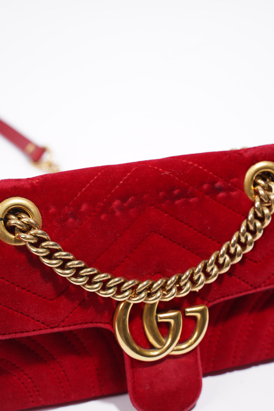 GG Marmont Bag Red Velvet Mini Image 14